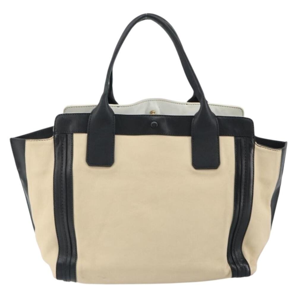 Chloe Leather Alison Handbag Ivory White